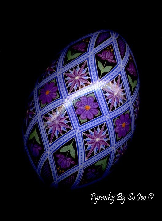 Purple Diamonds Ukrainian Easter Egg Pysanky By So Jeo